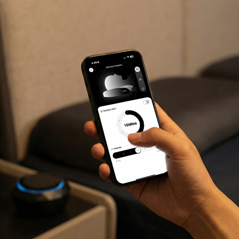 Vytasync mobile app — cervical traction control