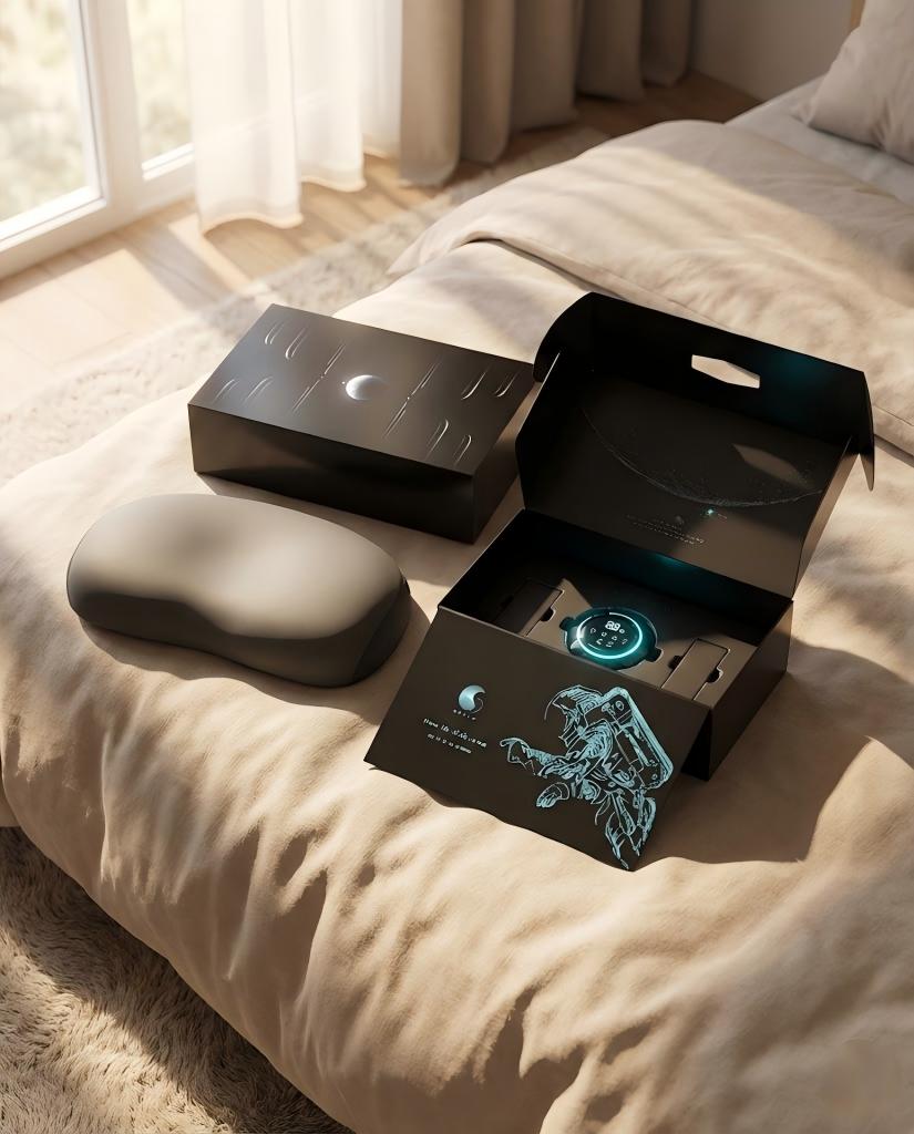 Vytasync 2.0 premium packaging — unboxed on bed